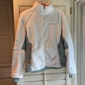 Columbia Fuzzy Teddy Faux Fur Jacket White Size L